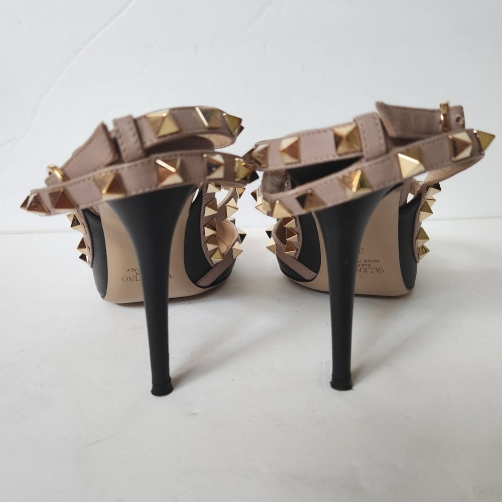 Valentino Rockstud Leather Slings shoes Size 7 - Picture 6 of 9
